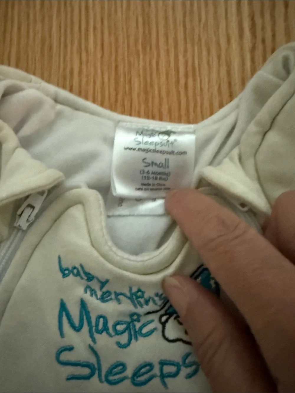 Baby Merlin’s Magic Sleepsuit Cream Baby One-Piece with Double Zippers